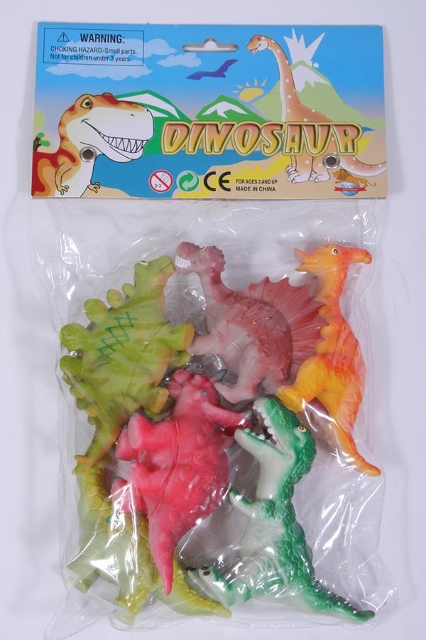 FUN RUBBER DINOSAURS 6PCS HIPO 32805 HIPO